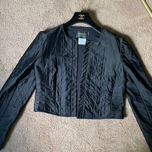 Chanel black cropped jacket